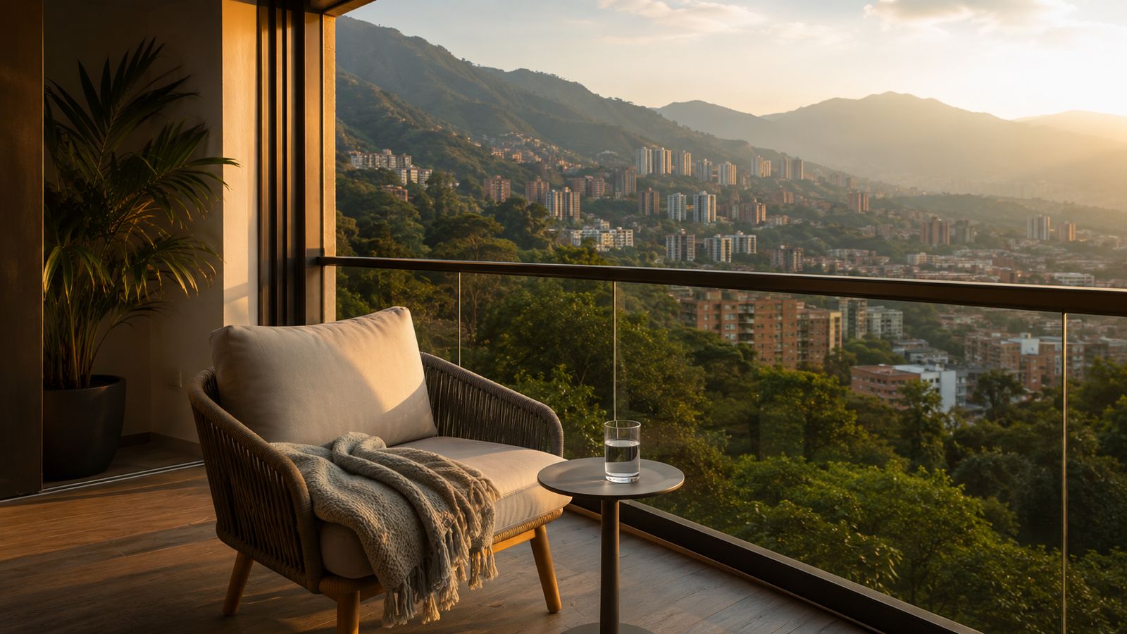 A quiet balcony set up for rest